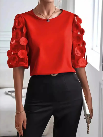 Women's Round Neck Puff Sleeves