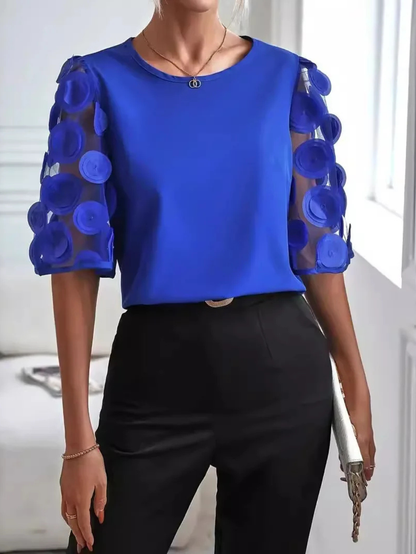 Women's Round Neck Puff Sleeves
