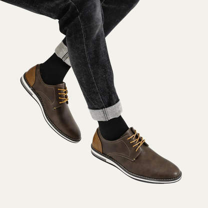 Men's Two Tone Leather Oxford Sneakers