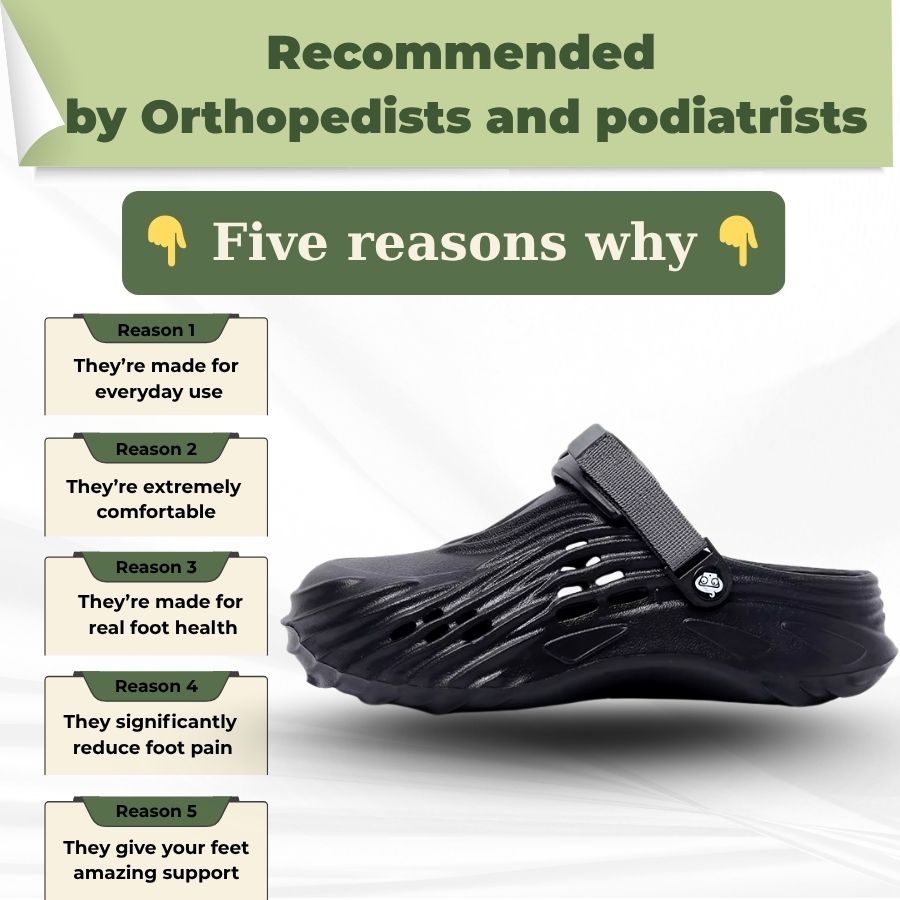 Orthopedic Garden Clogs for Men Non-Slip Lightweight Sport Sandals with Arch Support