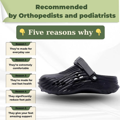 Orthopedic Garden Clogs for Men Non-Slip Lightweight Sport Sandals with Arch Support