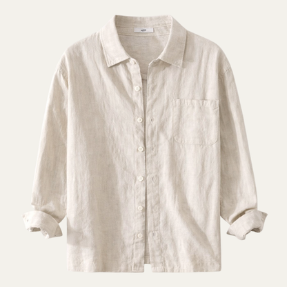 Men's Cotton Shirt Jacket Casual Retro Style - Fashinoza