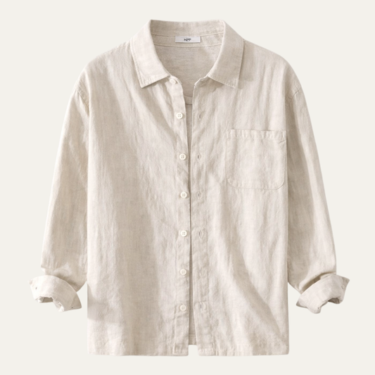 Men's Cotton Shirt Jacket Casual Retro Style - Fashinoza