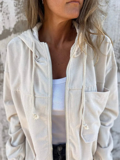 Corduroy Hooded Jacket