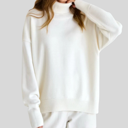 Women's Rollneck Sweater Merino Wool Cold-Weather