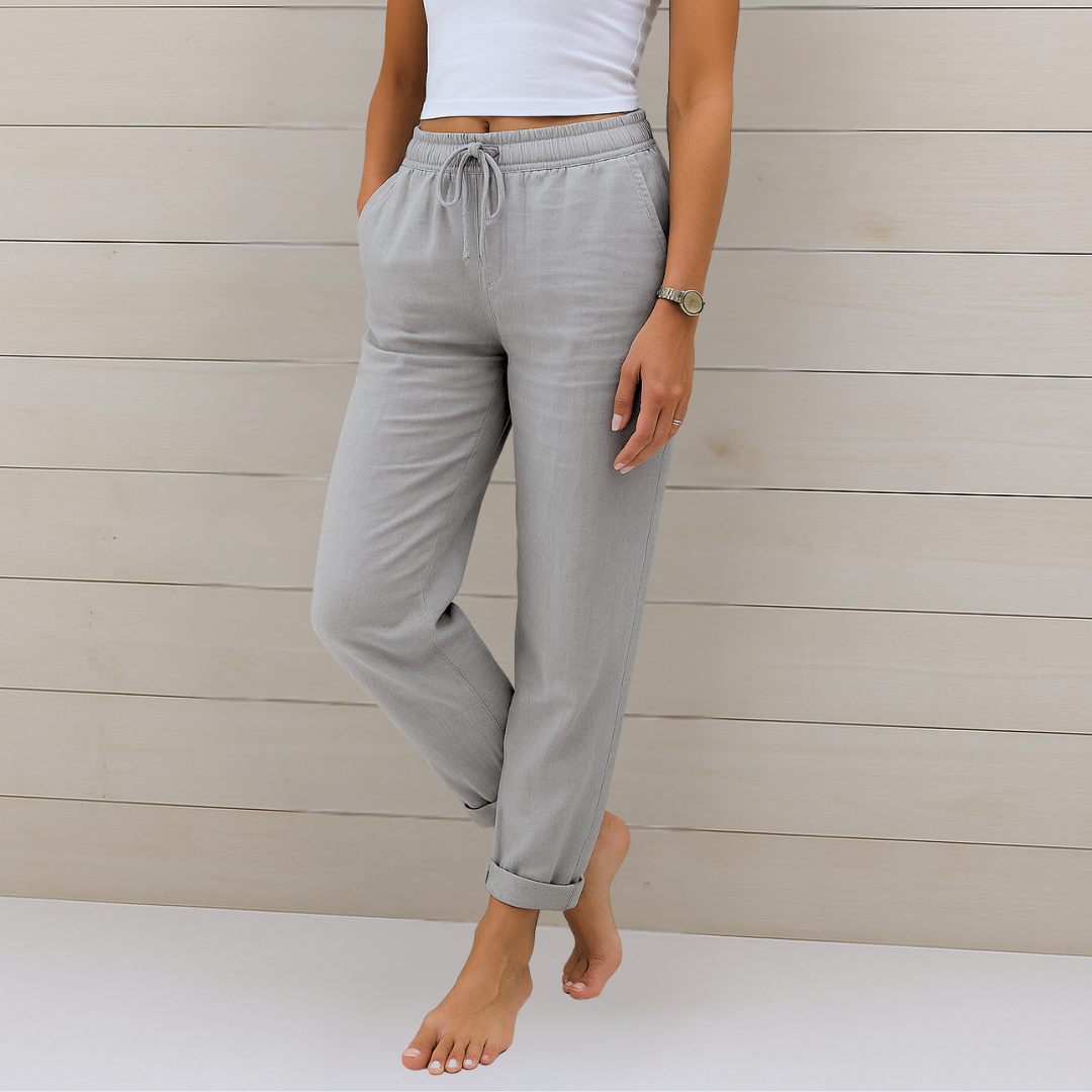 Women's Breathable Pants Elastic Waistband
