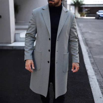 Men's Slim Fit Wool Overcoat Classic Winter