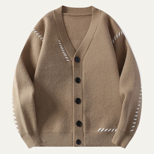Men's Knitted Cardigan V Neck Button Down - Fashinoza