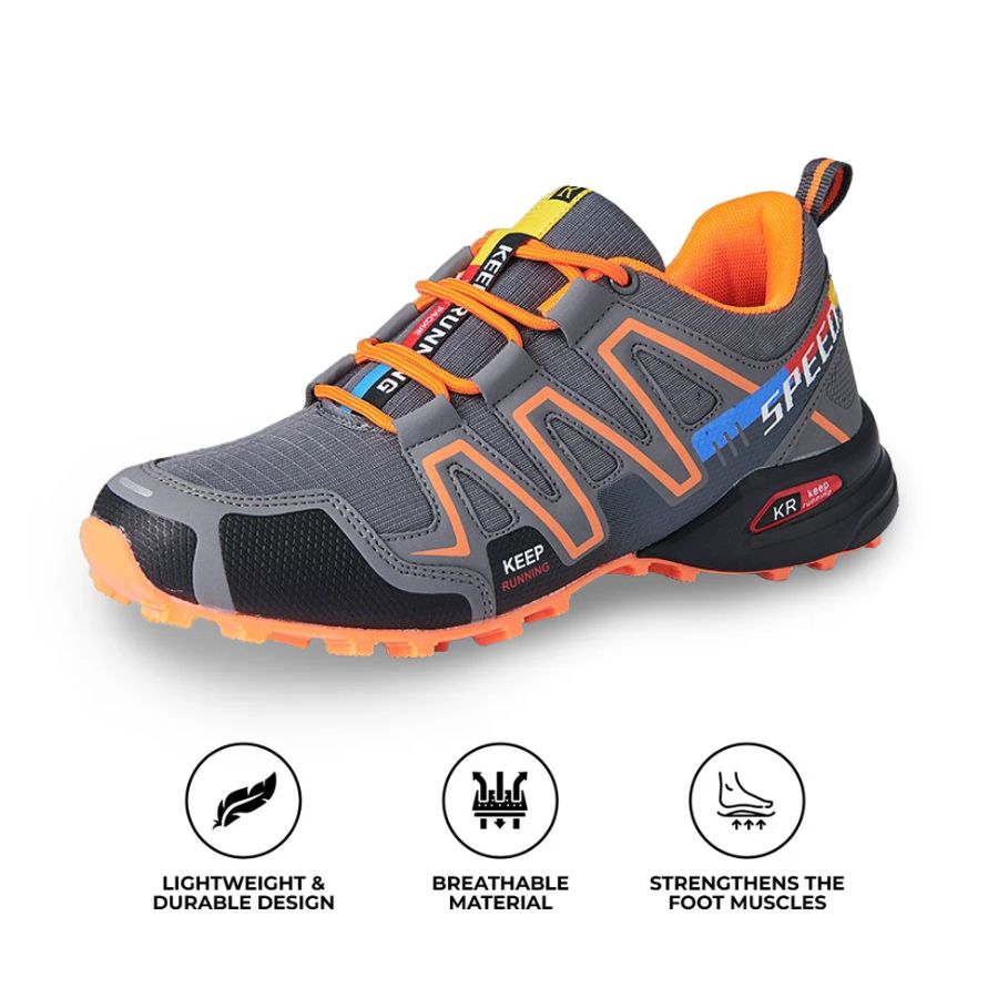 Orthopedic Hiking Shoes for Women and Men Waterproof Lace-Up Walking Sneakers