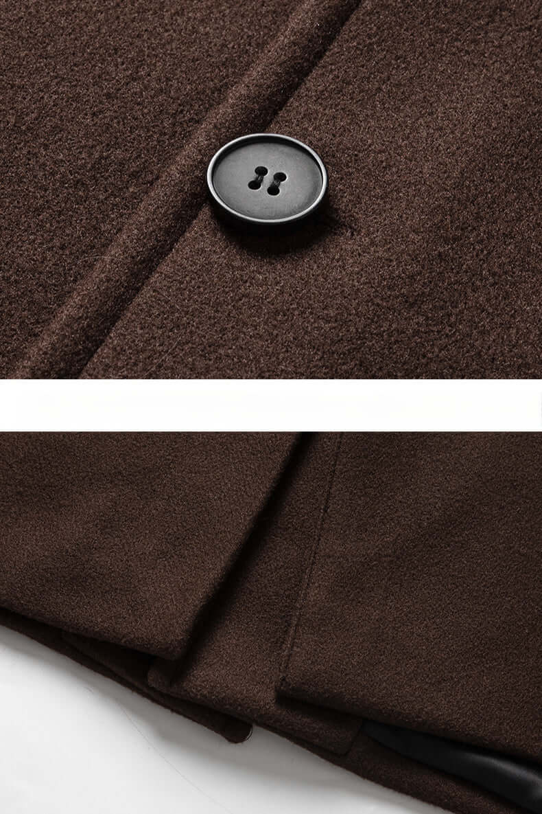 Men's Wool Overcoat Classic Oversized Warm Beige