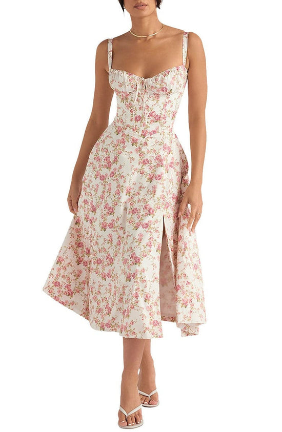 Women's Floral Waist Shaping Dress
