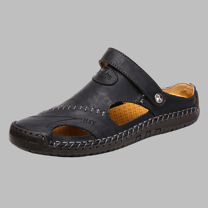 Men's Leather Sandals Comfortable For Summer - Fashinoza