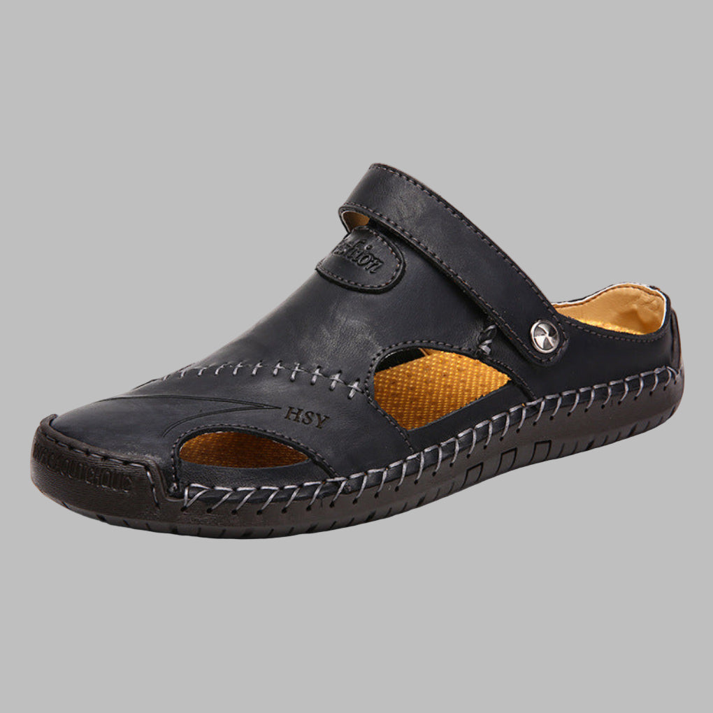 Men's Leather Sandals Comfortable Summer - Fashinoza