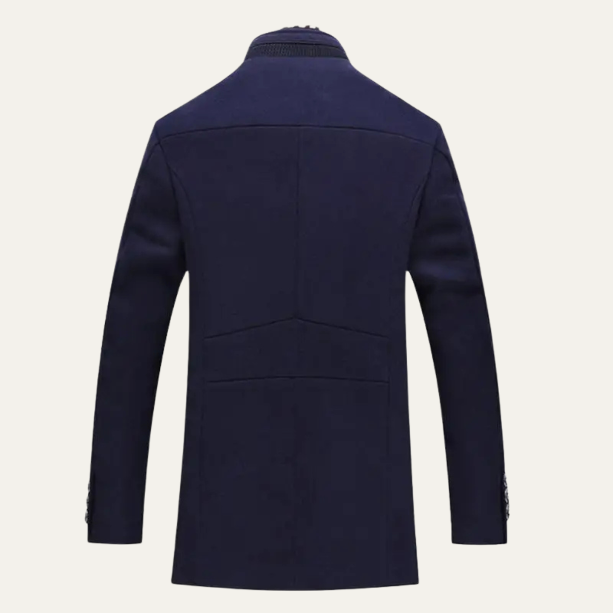 Men's Wool Trench Coat Smart Casual Stand Collar