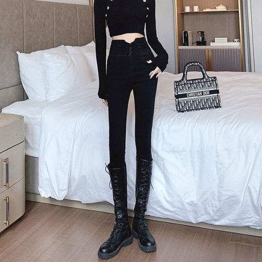 Women's High Waisted Jeans - Fashinoza