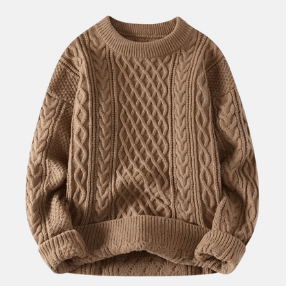 Men's Knitted Winter Sweater Solid Color - Fashinoza