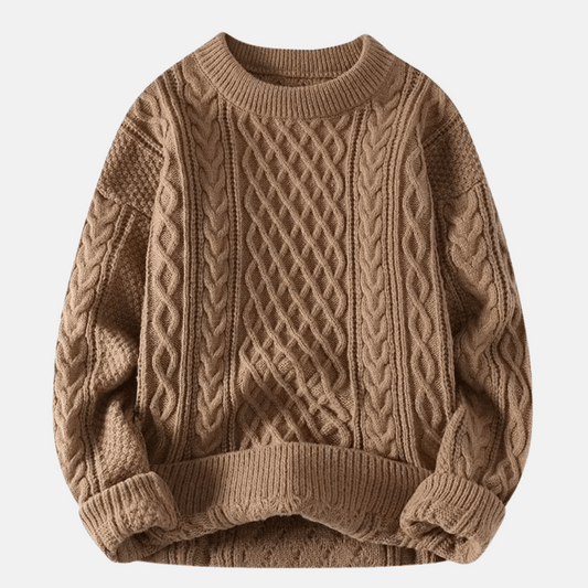 Men's Knitted Winter Sweater Solid Color - Fashinoza