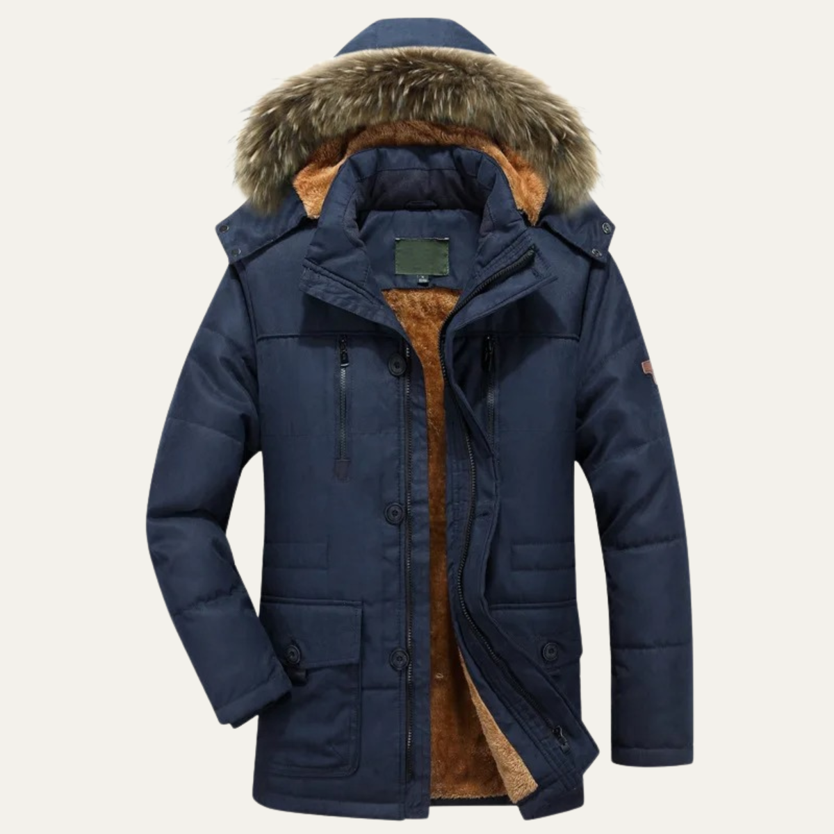 Lago Maggiore Men's Thick Fleece Winter Jacket