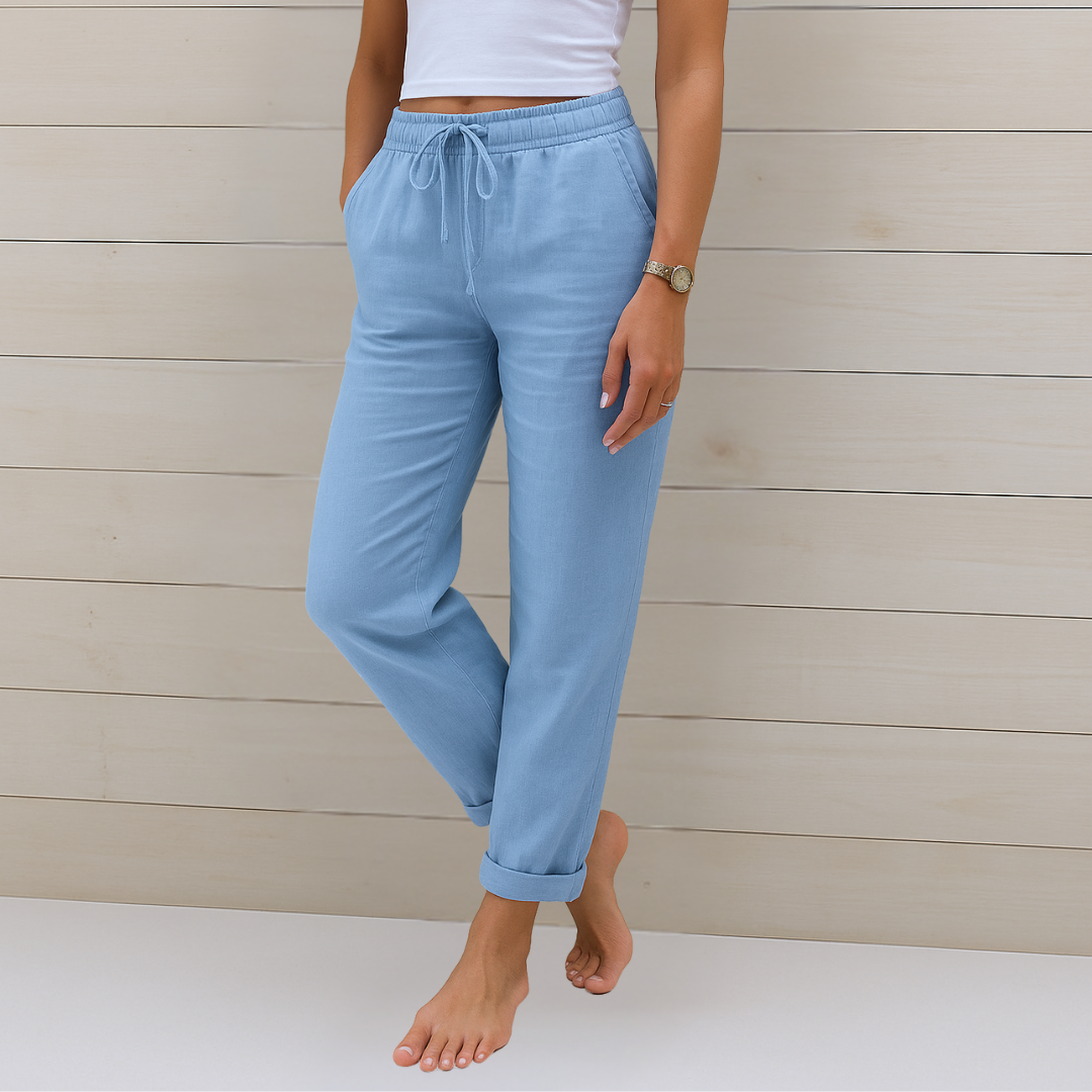 Women's Breathable Pants Elastic Waistband - Fashinoza