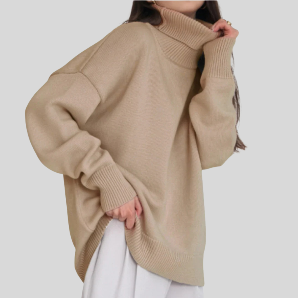 Women's Rollneck Sweater Merino Wool Cold-Weather