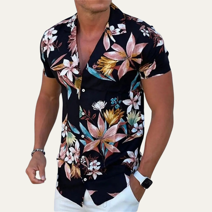 Men's Hawaiian Shirt Tropical Print Coconut Design