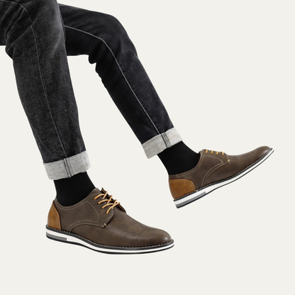 Men's Two Tone Leather Oxford Sneakers