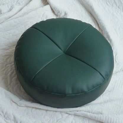 Japanese Style Leather Cushion Minimalist Nappa Leather Brown