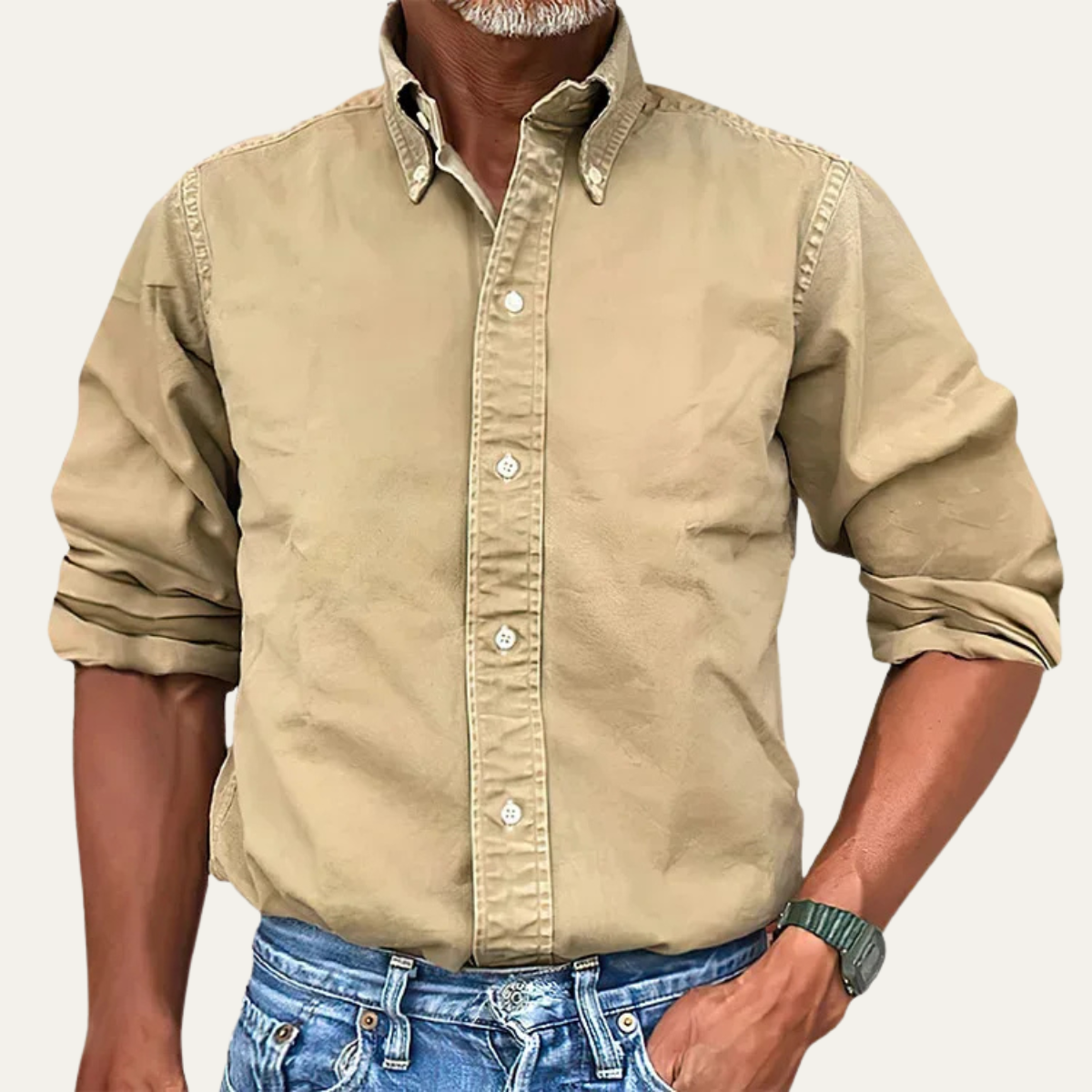 Vercelli Men's Casual Button Down Shirt Solid Color