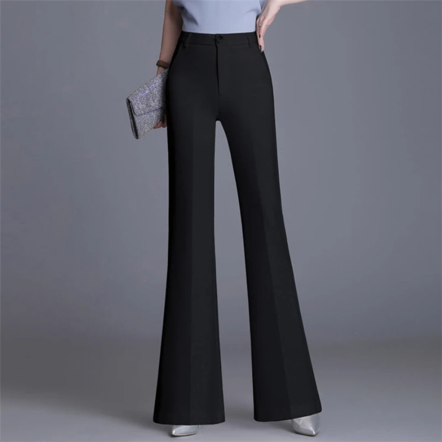 Women's High Waist Flared Pants Slim Fit - Fashinoza
