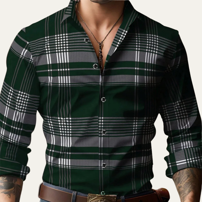 Men's Plaid Button Down Casual Shirt