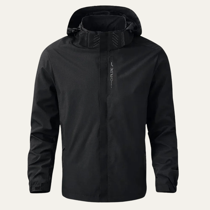 Waterproof Rain Jacket Windproof Hooded Outdoor Shell Coat - Fashinoza