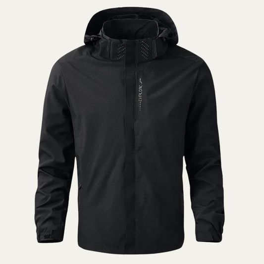 Waterproof Rain Jacket Windproof Hooded Outdoor Shell Coat - Fashinoza