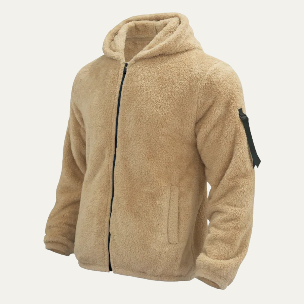 Men's Soft Velvet Fleece Hoodie Jacket