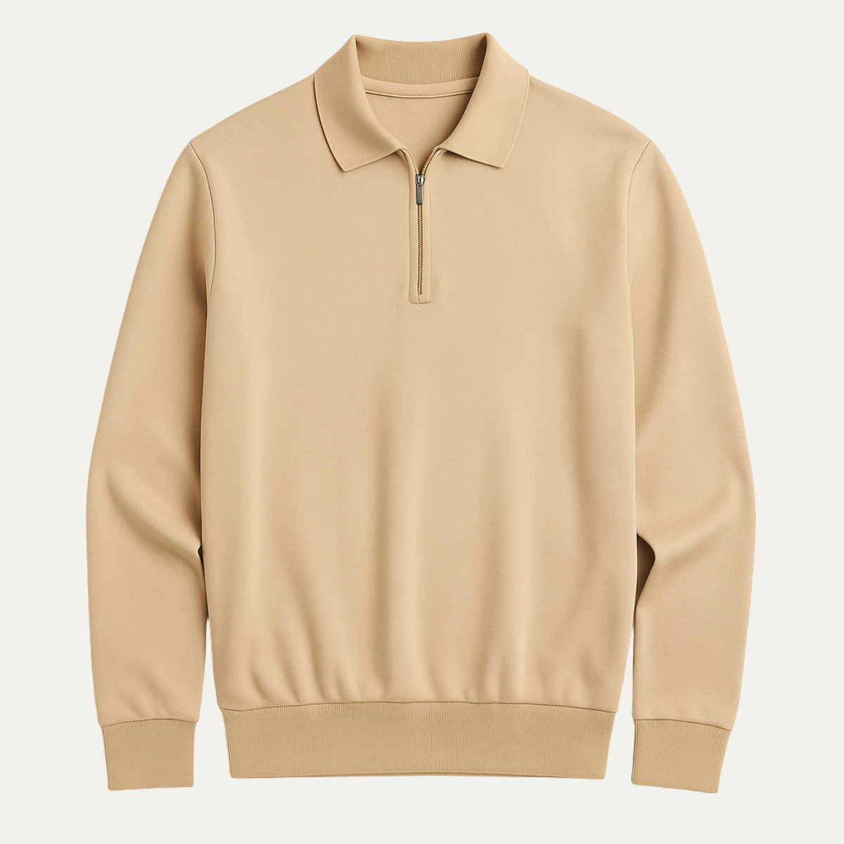 Men's Quarter Zip Polo Sweater Knit - Fashinoza