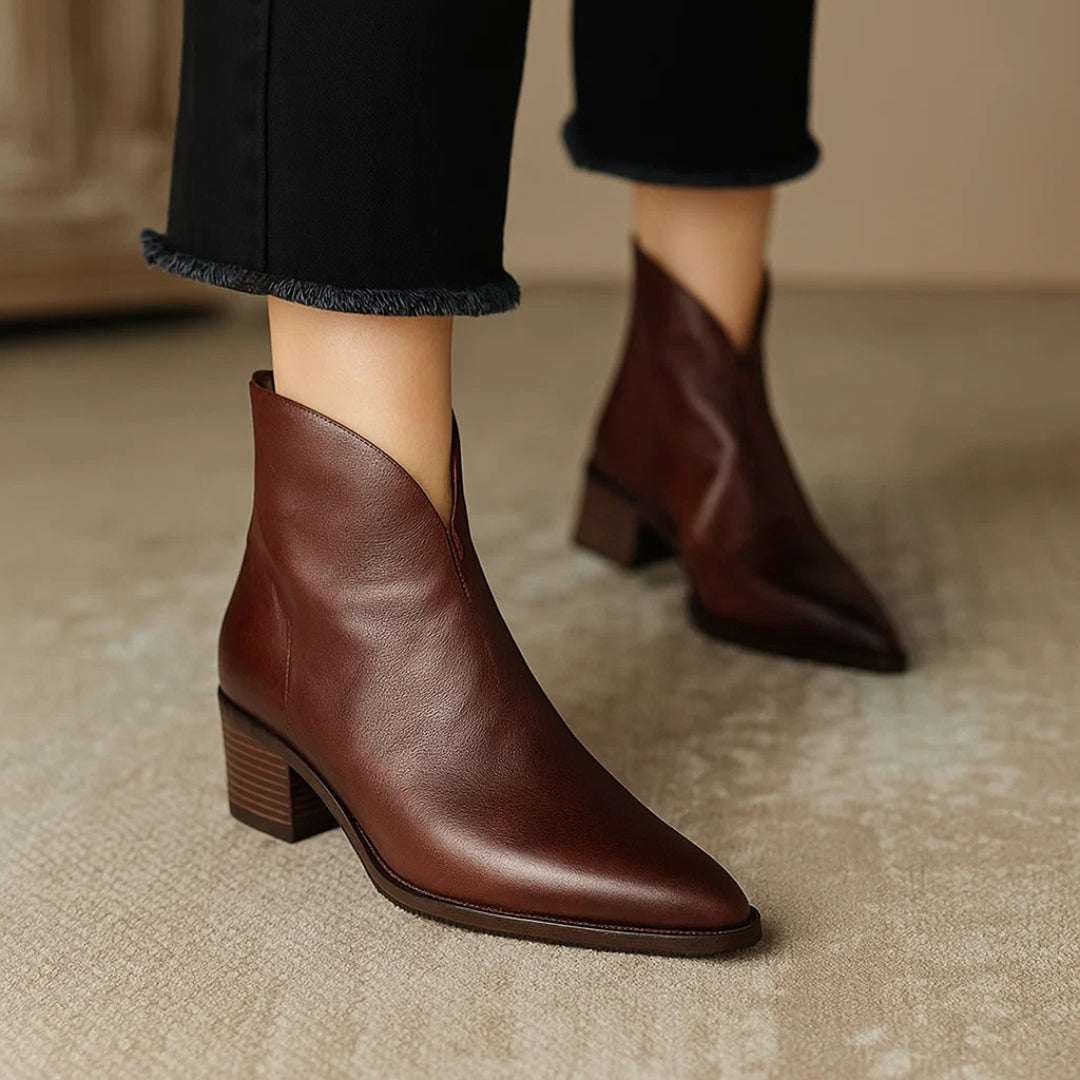 Women's Ankle Boots Leather Black