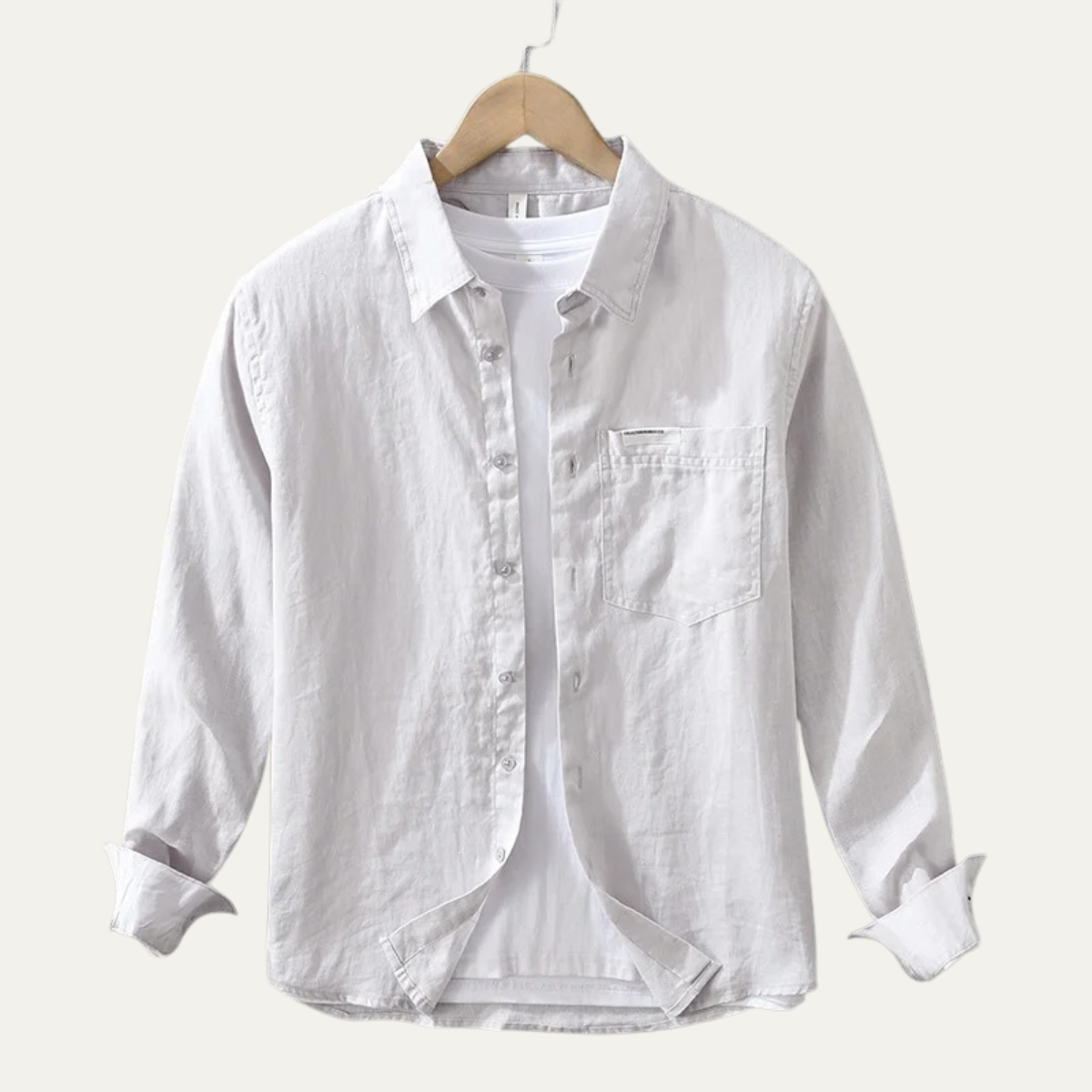 Men's Linen Casual Shirt Green