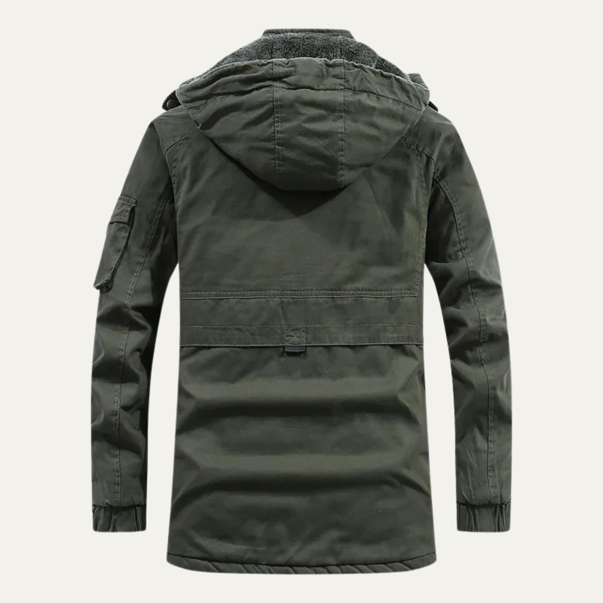 Men's Casual Hooded Cotton Jacket Warm Lining