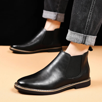 Men's Leather Chelsea Boots Classic Black