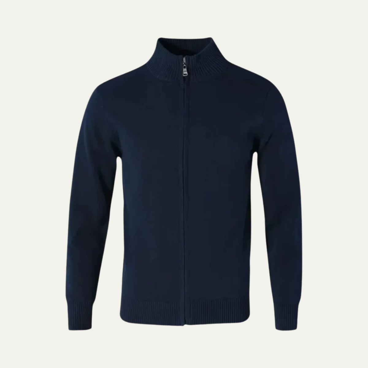 Men's Cotton Zip Cardigan Sweater - Fashinoza