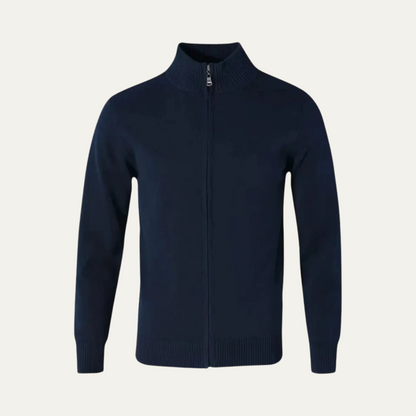 Men's Cotton Zip Cardigan Sweater - Fashinoza
