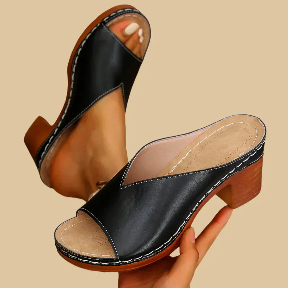 Women's Slip-On Open-Toe Sandals