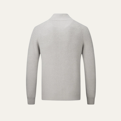 Men's Merino Wool Cardigan Sweater Zip Front