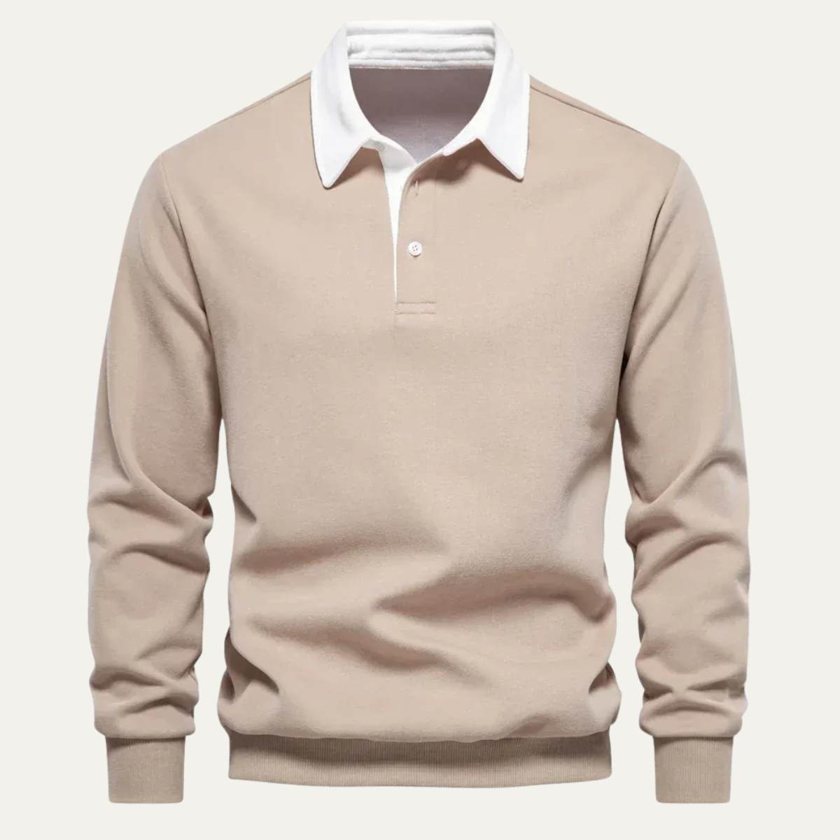 Men's Long Sleeve Polo Classic Knit Shirt - Fashinoza