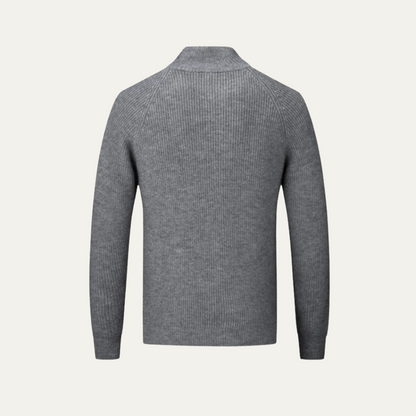 Men's Merino Wool Cardigan Sweater Zip Front