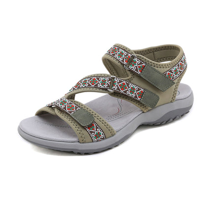 Orthopedic Sports Sandals for Women with Arch Support and Adjustable Velcro Straps