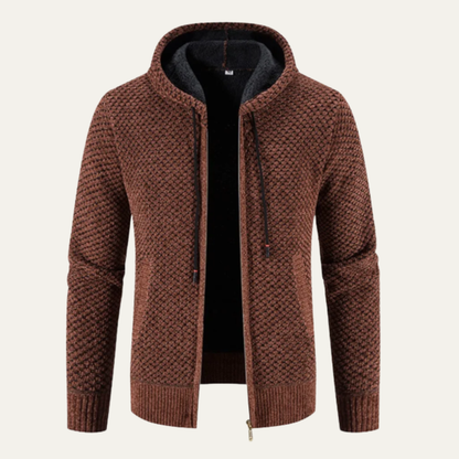 Men's Fleece Lined Hoodie Jacket Zip Up Winter