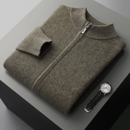 Men's Soft Wool Zip Cardigan
