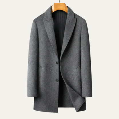 La Villa Men's Double Faced Wool Classic Coat