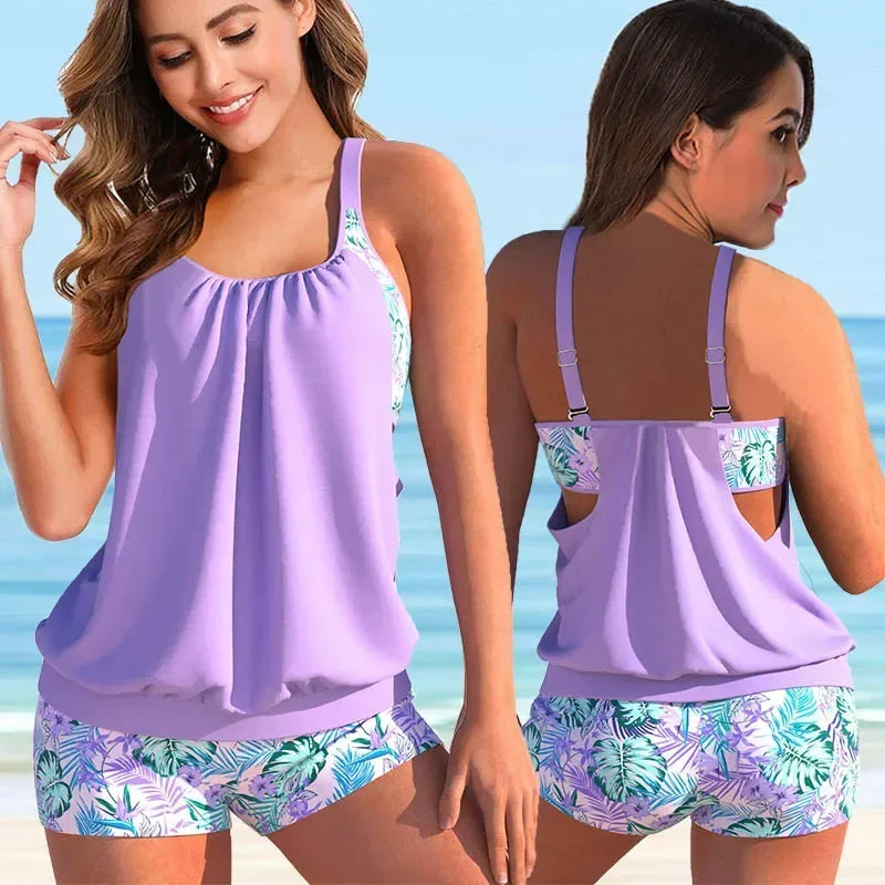 Women's Floral Print Bikini Swimwear Set