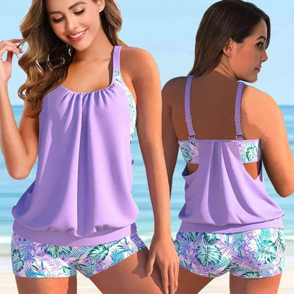 Women's Floral Print Bikini Swimwear Set